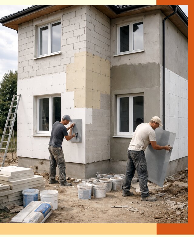 Утепление дома из газобетона в Медногорске от 4272 руб./м² — заказать у ТепломастерМдн