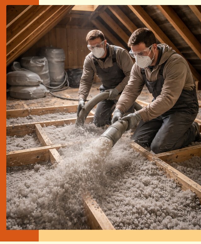 Утепление чердака эковатой в Медногорске — быстро и надёжно