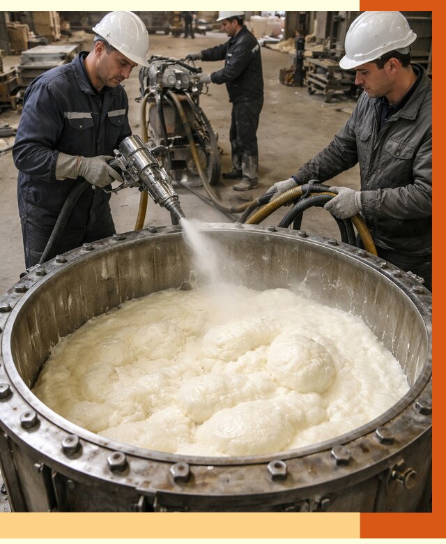 Заливка ППУ в емкости в Медногорске от 7375 руб. — утепление емкости под ключ | ТепломастерМдн